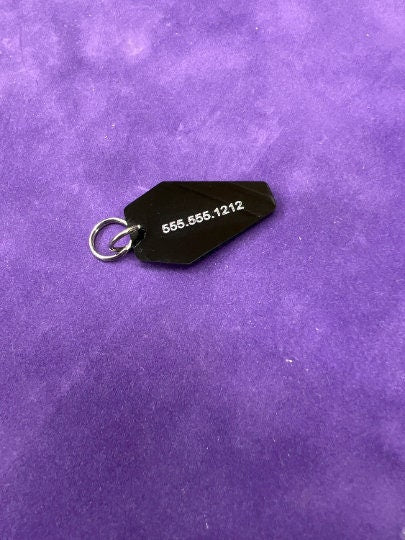 Personalized Coffin Tag - Custom Pet Tags | Laser Cut Acrylic Cat Collar Tags