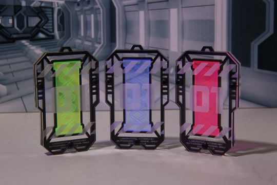 Cyberpunk Pendant - Biohazard Necklace With Acrylic Key & Black Layer Design