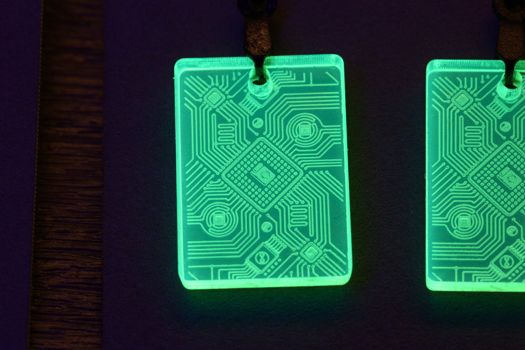 Cyberpunk Earrings – UV Reactive Laser Cut Hypoallergenic Statement Jewelry