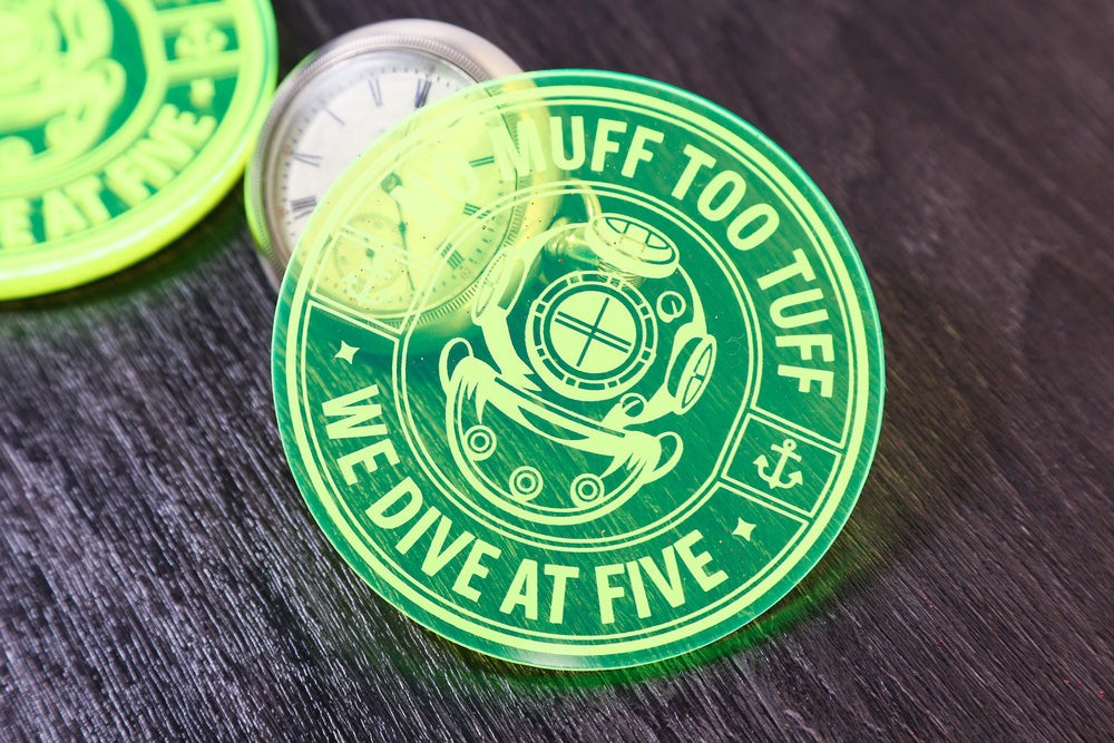 Acrylic Coasters Set – Laser Engraved 4-Inch Round Durable Drink Coasters with Bold Humor