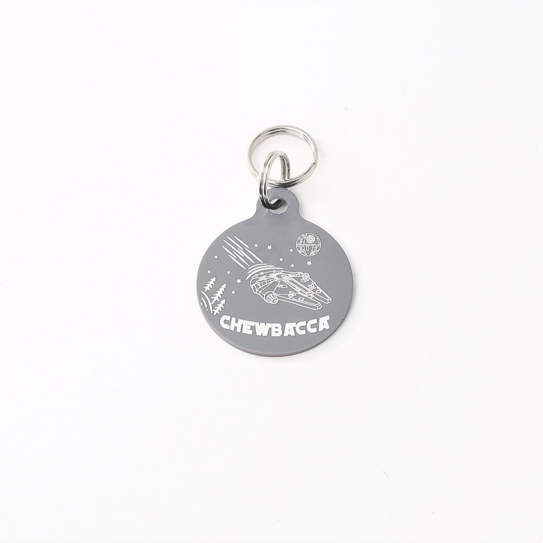 Personalized Pet Tag – Custom Aluminum Millennium Falcon Star Wars ID Tag