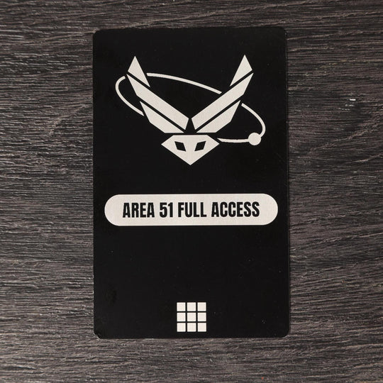 Area 51 ID Card – Personalized Laser Engraved Aluminum Pass | Sci-Fi Novelty