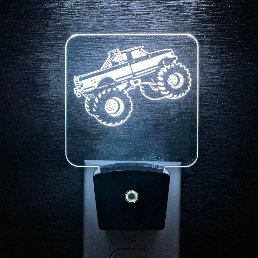 Monster Truck LED Sign - Personalized Night Light with Remote & USB Rechargeable