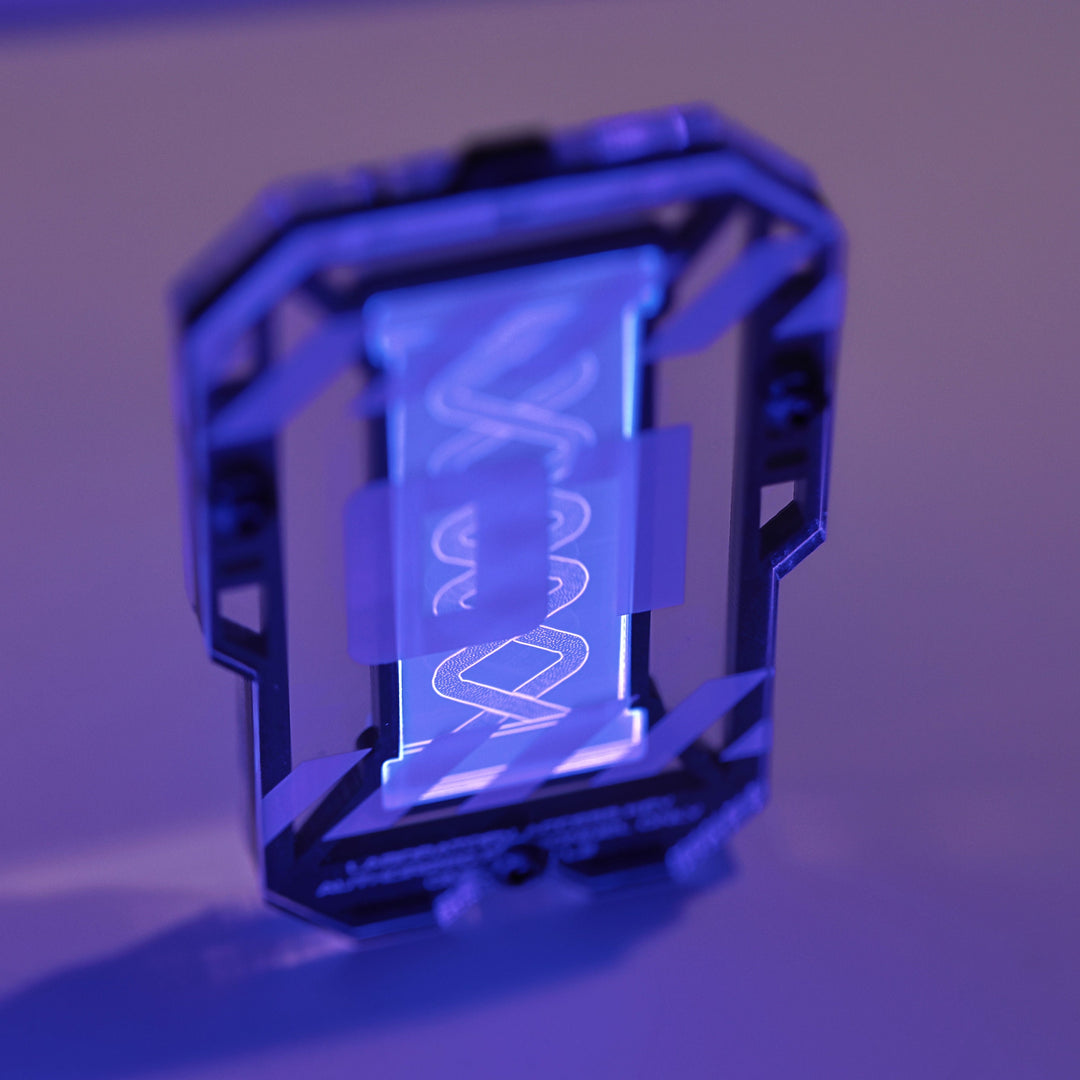 Cyberpunk Pendant - Biohazard Necklace With Acrylic Key & Black Layer Design