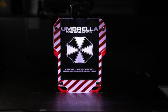 Cyberpunk Badge Holder – Custom Acrylic Work Badge with LED Rechargeable Colors