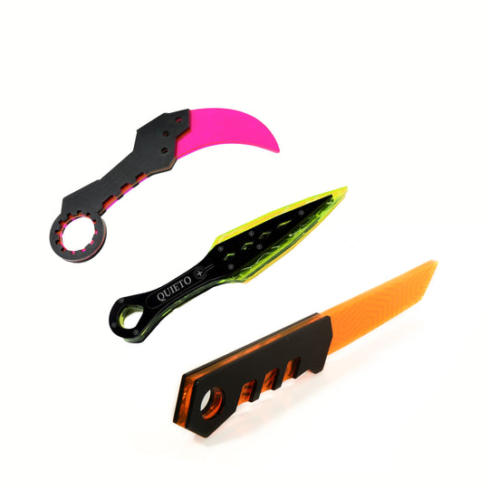 Cyberpunk Knife – UV Reactive Blade | Glow Under Blacklight – Premium Cast Acrylic Dagger