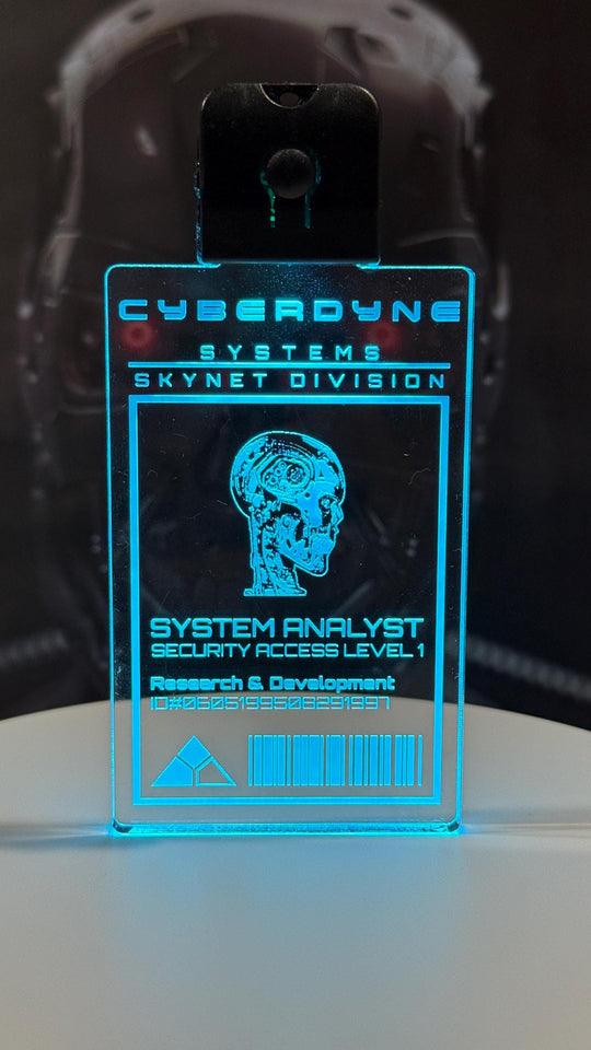 LED Illuminated Badge - Cyberpunk Color Changing Acrylic Light Pendant with USB Charging