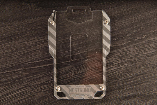Cyberpunk Badge Holder - Transparent Acrylic Keycard ID Holder with Screws