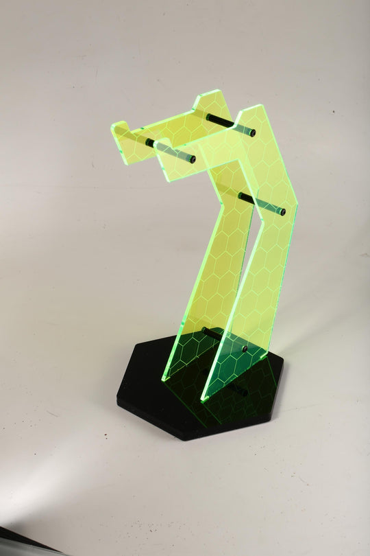 Cyberpunk Headphone Stand - Custom Gamer Tag Holder | UV Reactive, Durable & Universal