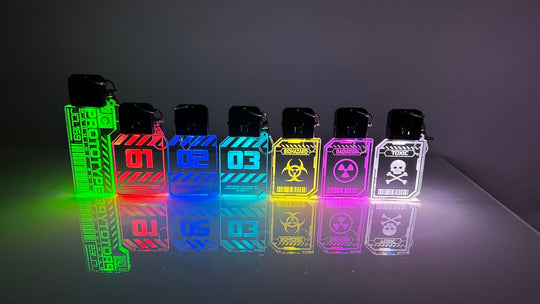 Color Changing Keychain - Cyberpunk LED Light Up Keychain with USB Charging Cord