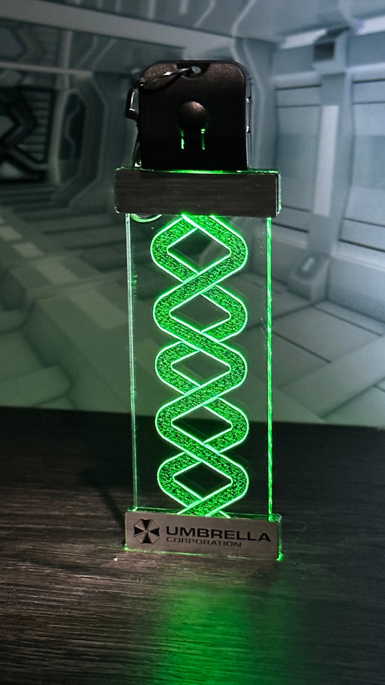 Cyberpunk LED Pendant - Rechargeable 7 Color LED Keychain Ornament with USB Charging