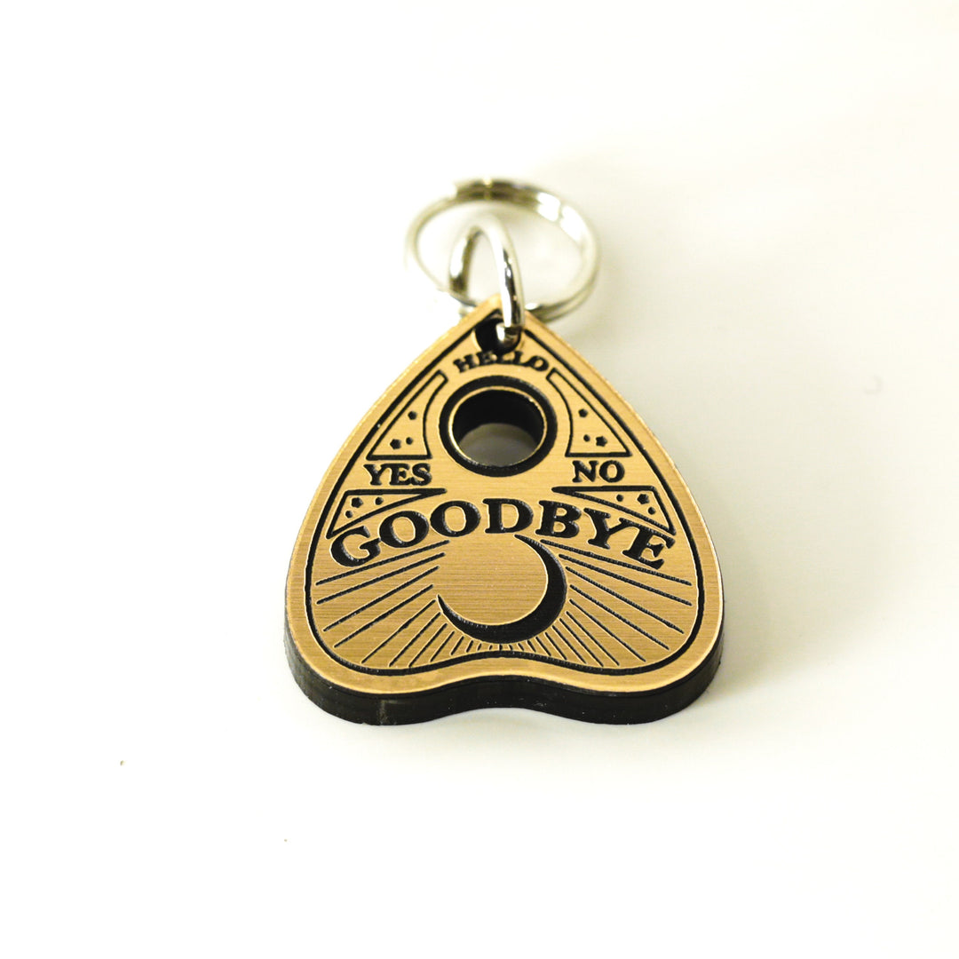 Personalized Pet Tag – Custom Ouija Planchette Tag | Weatherproof Acrylic Dog Collar Charm