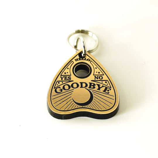 Personalized Pet Tag – Custom Ouija Planchette Tag | Weatherproof Acrylic Dog Collar Charm