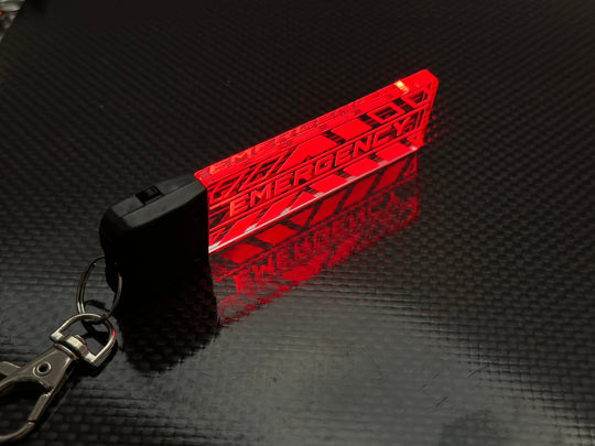 Futuristic Cyberpunk Keychain - Color Changing LED Light Up Keyring with USB Charging