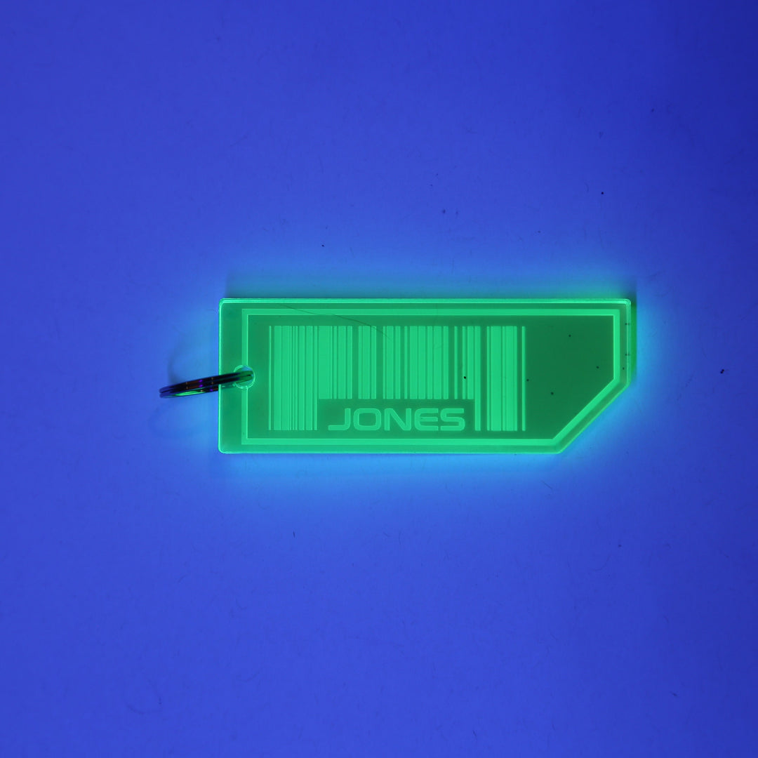 Cyberpunk Glow Pendant - UV Reactive Pendant | Black Light Keychain Accessory