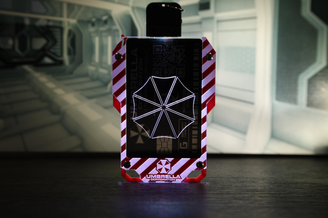 Cyberpunk Badge Holder – Custom Acrylic Work Badge with LED Rechargeable Colors