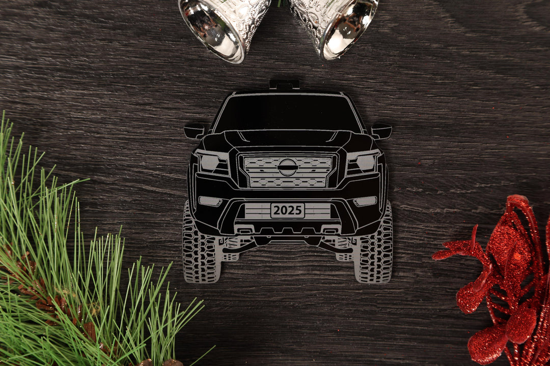 Pickup Truck Ornament - 4x4 Christmas Ornament With Precision Cut Acrylic Gift Box Option