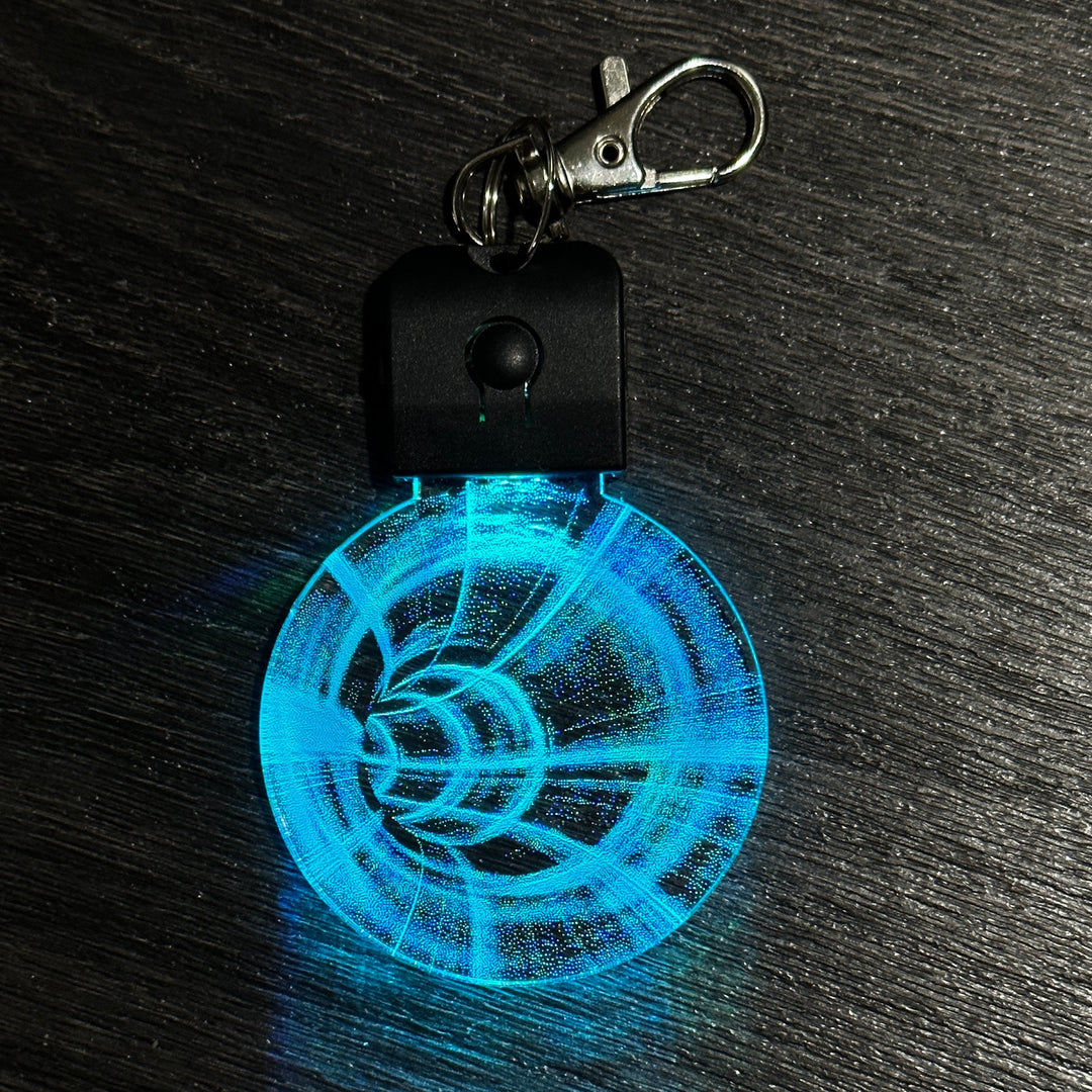 Custom LED Keychain - Rechargeable Color Changing Pendant with Personalized Image