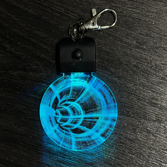 Custom LED Keychain - Rechargeable Color Changing Pendant with Personalized Image