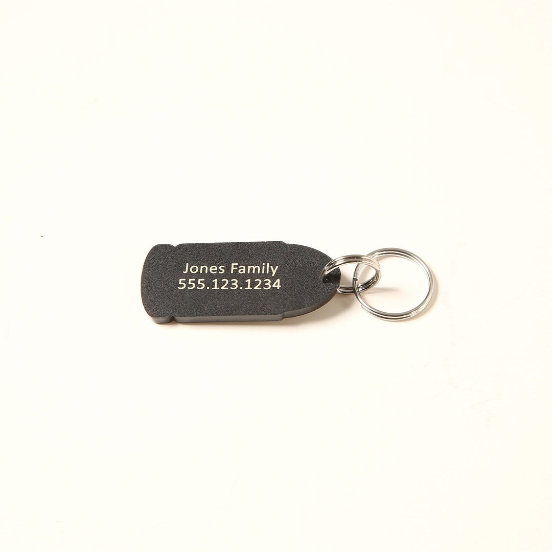 Personalized Pet Tag | Laser Engraved Bullet Pet ID | Quiet, Weatherproof Collar Tag