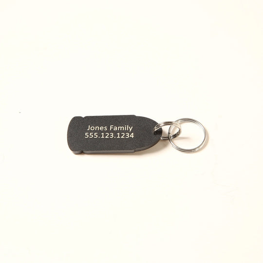 Personalized Pet Tag | Laser Engraved Bullet Pet ID | Quiet, Weatherproof Collar Tag
