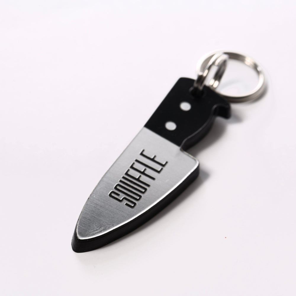 Personalized Pet Tag | Chef Knife Design, Laser Cut Acrylic Custom Pet ID Tag, Quiet
