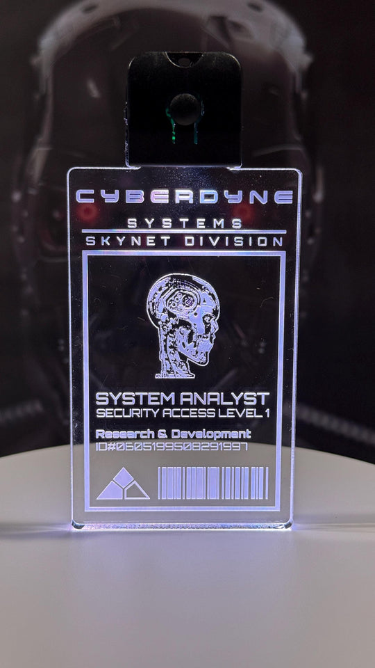 LED Illuminated Badge - Cyberpunk Color Changing Acrylic Light Pendant with USB Charging