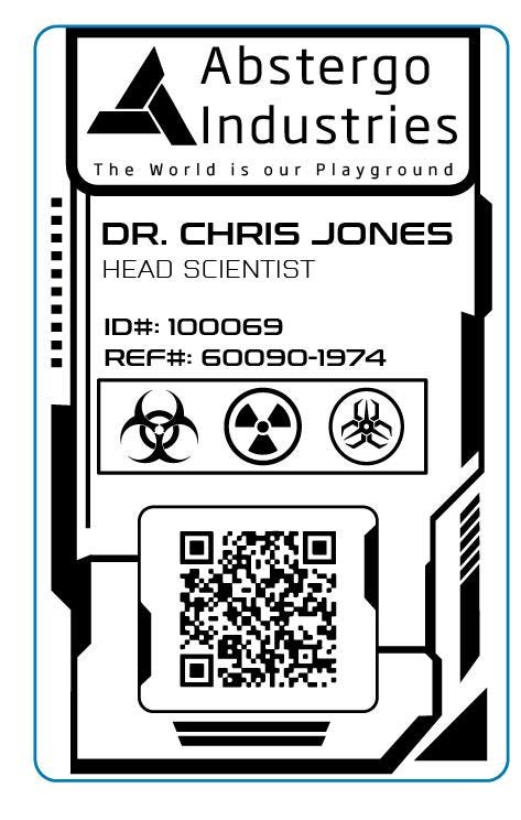 Custom Engraved ID Card - Laser Engraved Aluminum Badge Holder | Cyberpunk Sci-Fi Gift