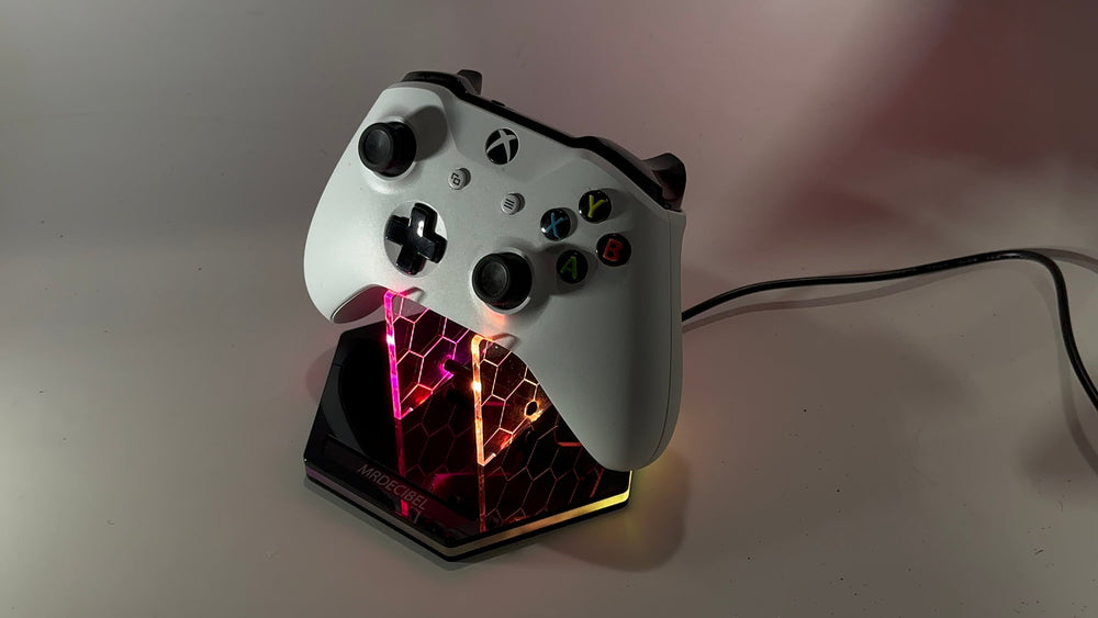 Personalized Game Controller Stand - Custom Gamer Tag Display | RGB LED Light
