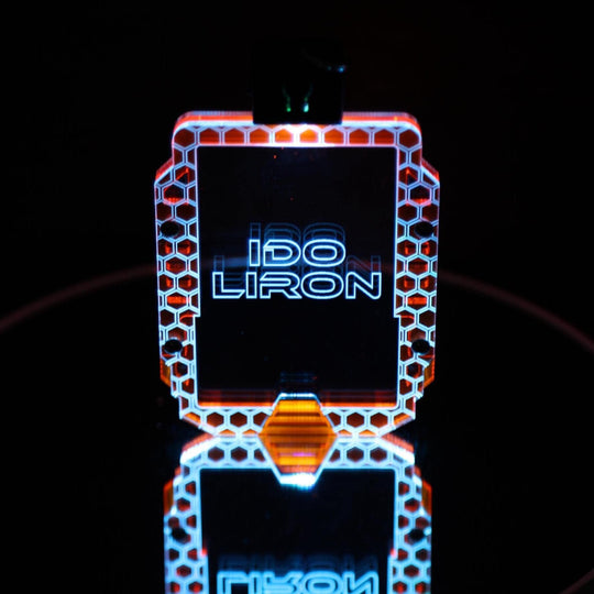 Personalized Badge Holder - Custom ID Holder With Engraved Card & Hex Screw Assembly