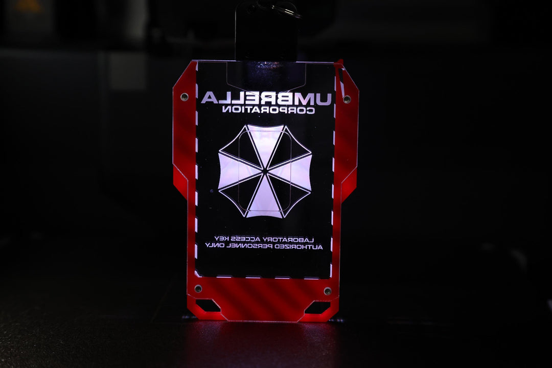 Cyberpunk Badge Holder – Custom Acrylic Work Badge with LED Rechargeable Colors