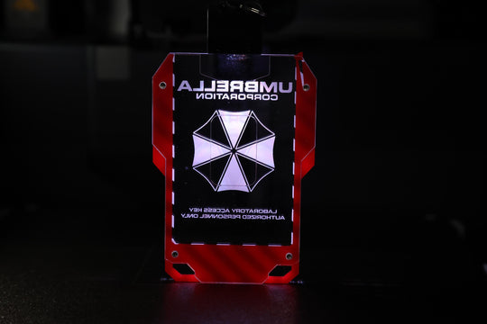 Cyberpunk Badge Holder – Custom Acrylic Work Badge with LED Rechargeable Colors