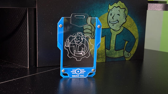 Cyberpunk Badge Holder – Vault-Tec Keycard Holder | Engraved Acrylic ID Case