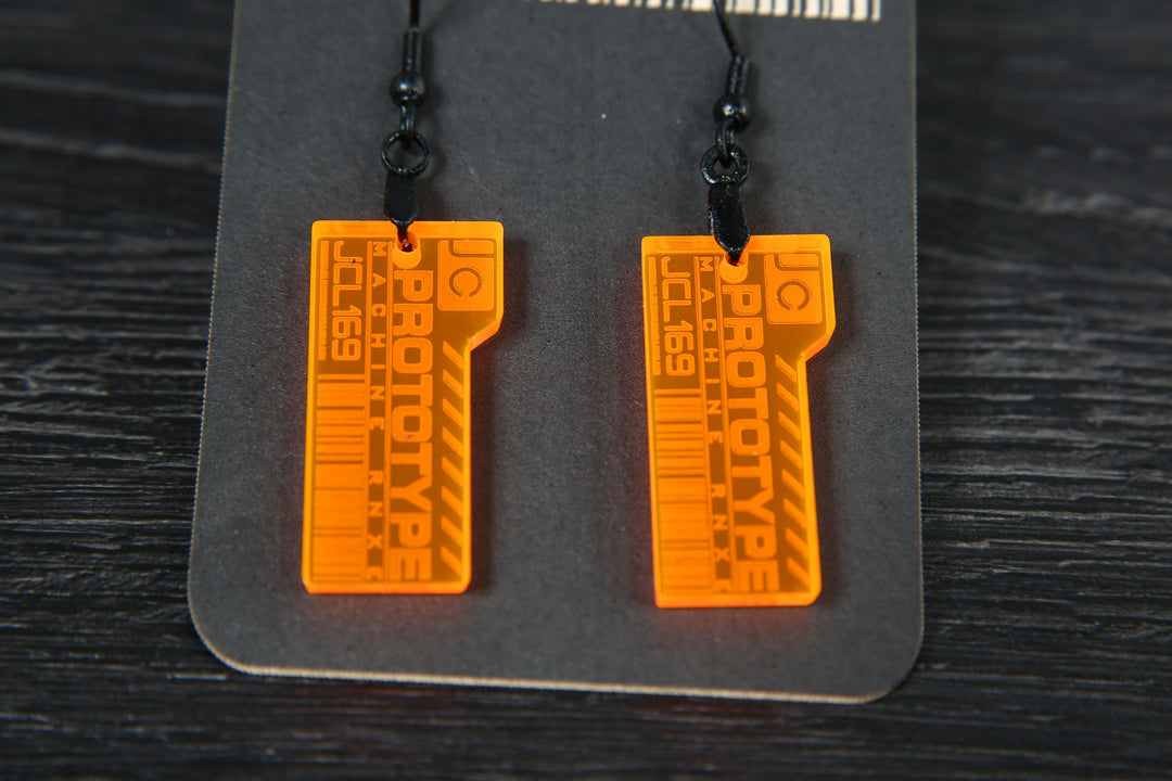 Cyberpunk Earrings – UV Reactive Laser Cut Hypoallergenic Statement Jewelry