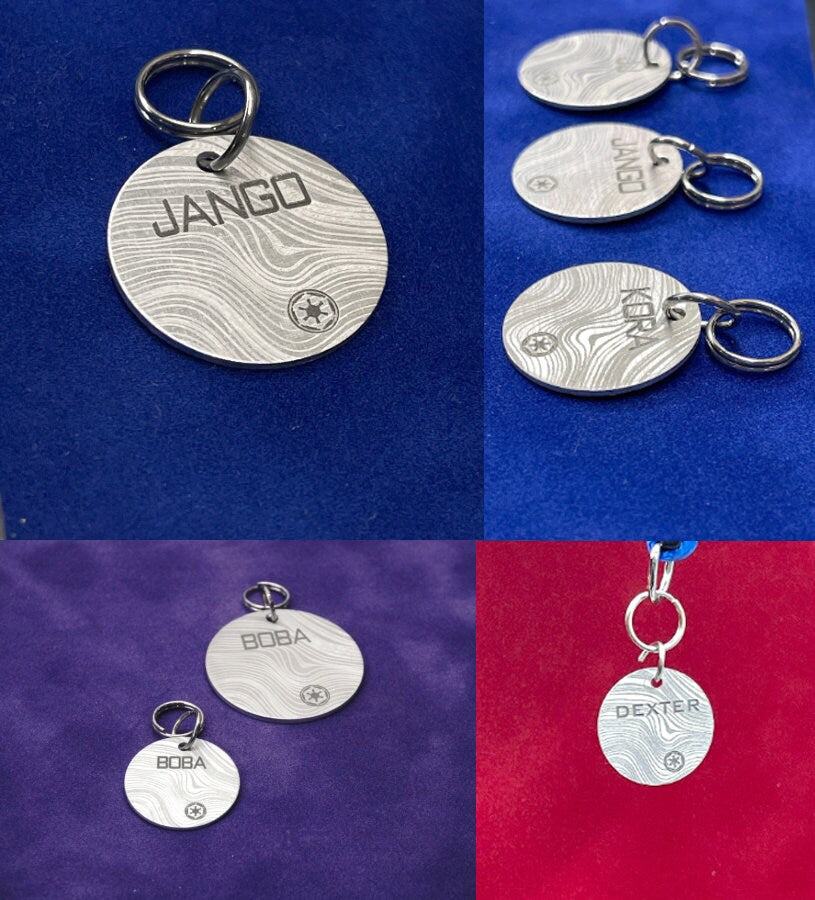 Personalized Dog Tag - Beskar Ingot Custom Pet Tag | Weatherproof Metal ID