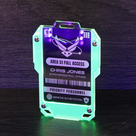 Cyberpunk ID Card Holder - Stylish Futuristic Badge & Keycard Accessory