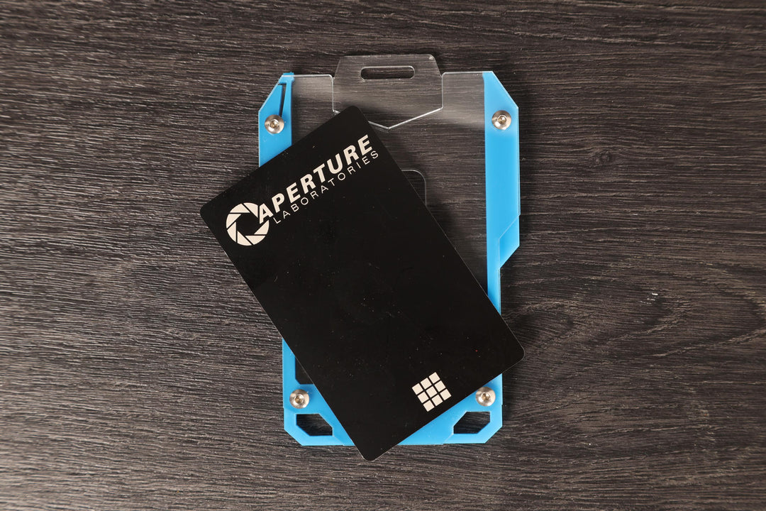 Aperture Laboratories ID Card - Personalized Laser Engraved Aluminum Portal Fan Gift