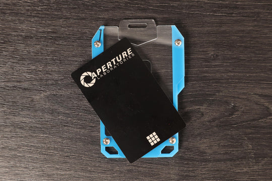 Aperture Laboratories ID Card - Personalized Laser Engraved Aluminum Portal Fan Gift