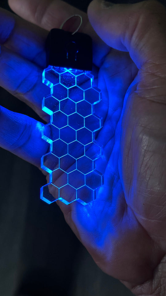 Color Changing Keychain – Light Up Cyberpunk Pendant With USB Rechargeable Battery