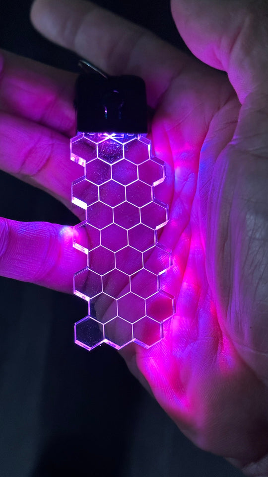 Color Changing Keychain – Light Up Cyberpunk Pendant With USB Rechargeable Battery