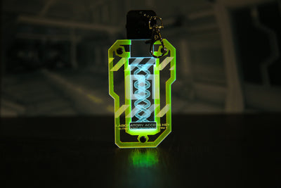 LED Illuminated Biohazard Vial | LED Illuminated T-Virus - Cyberpunk Accessory - Cyberwear - Futuristic Cosplay Prop - Jones Creativity
