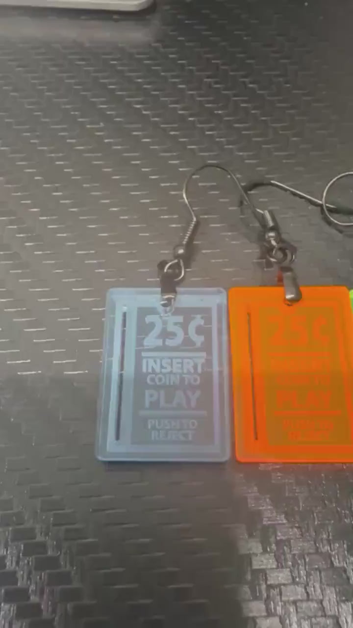 Arcade Earrings - Retro 80s/90s Video Game Jewelry | UV Reactive Black Light