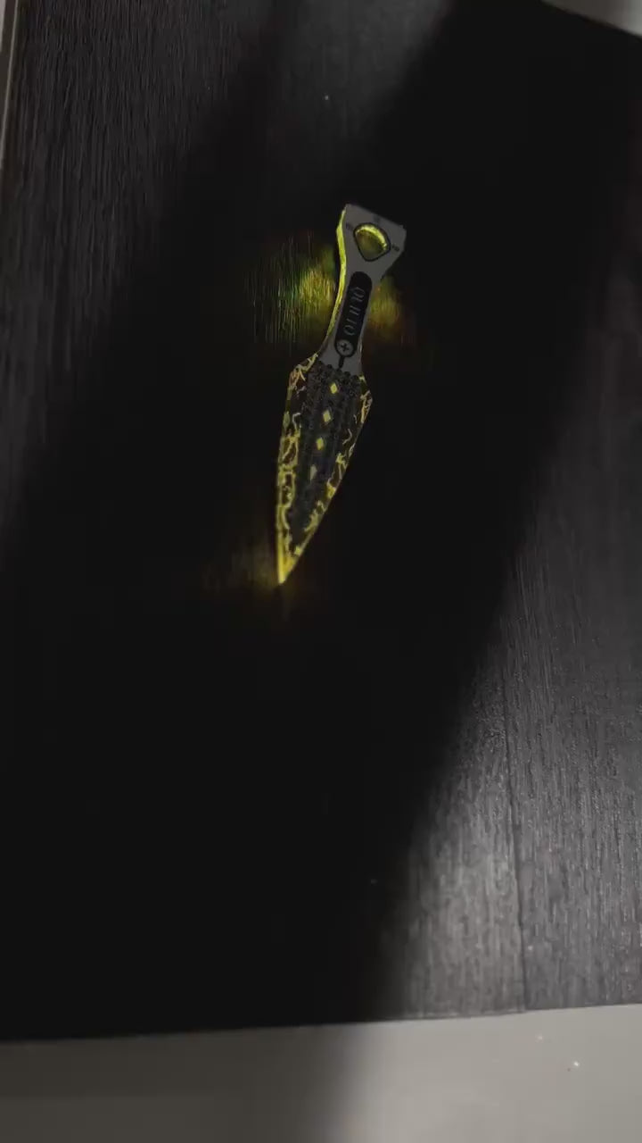 LED Illuminated Wraith Kunai Dagger .  Legends Heirloom  - Made in USA - Color Changing - Stocking Stuffer - Acrylic Keychain