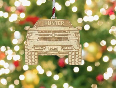 Personalized Chevy Pickup Ornament - Chevy Truck Ornament - Christmas Ornament - 4x4 Christmas Ornament - - Jones Creativity
