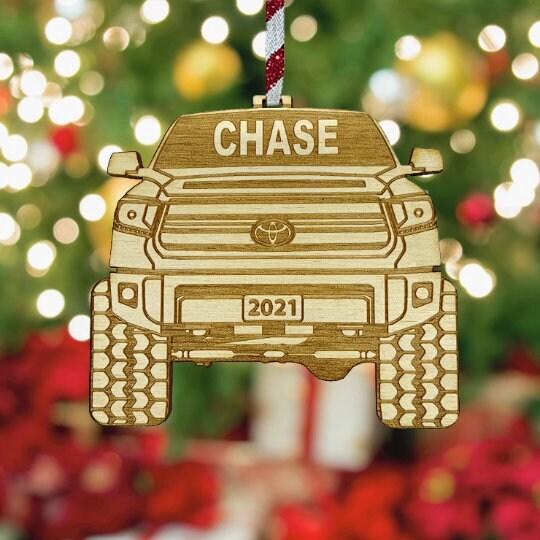 Personalized Tundra Pickup Ornament - Chevy Truck Ornament - Christmas Ornament - 4x4 Christmas Ornament -