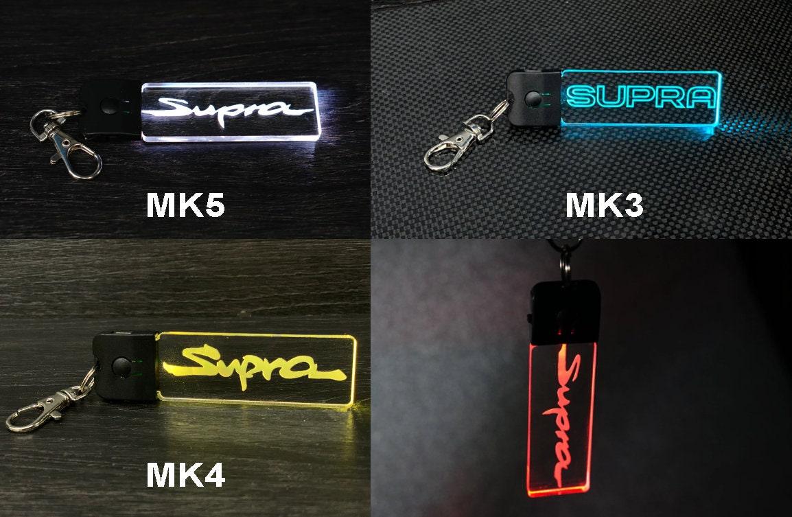 Supra Keychain - Toyota Supra MK5 - MK4 - MK3 - MK2 - Color Changing - Stocking Stuffer - LED Keychain - A90 Supra