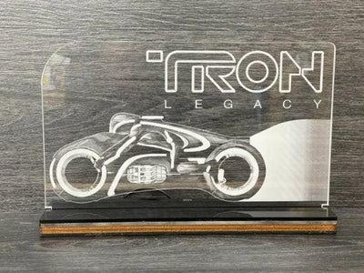 TRON Legacy - Encom-786 Light Cycle - LED Illuminated Lamp perfect as a gift for a fan. Place in Mancaves, bars, garages - Made in the USA! - Jones Creativity