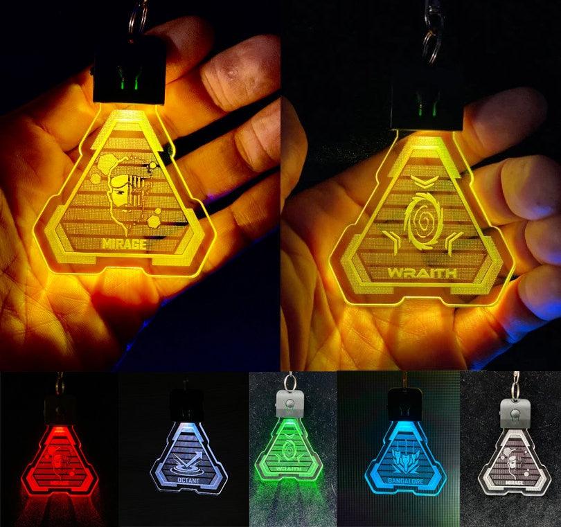 Apex Legends Ultimate Abilities LED Key chain - Color Changing - Stocking Stuffer - Acrylic Key Chain