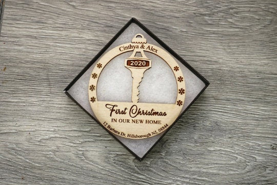 Personalized Our First Home Ornament / New House Ornament / First Christmas In Our New Home / New Home Gifts / New Home Keepsake / Home Key