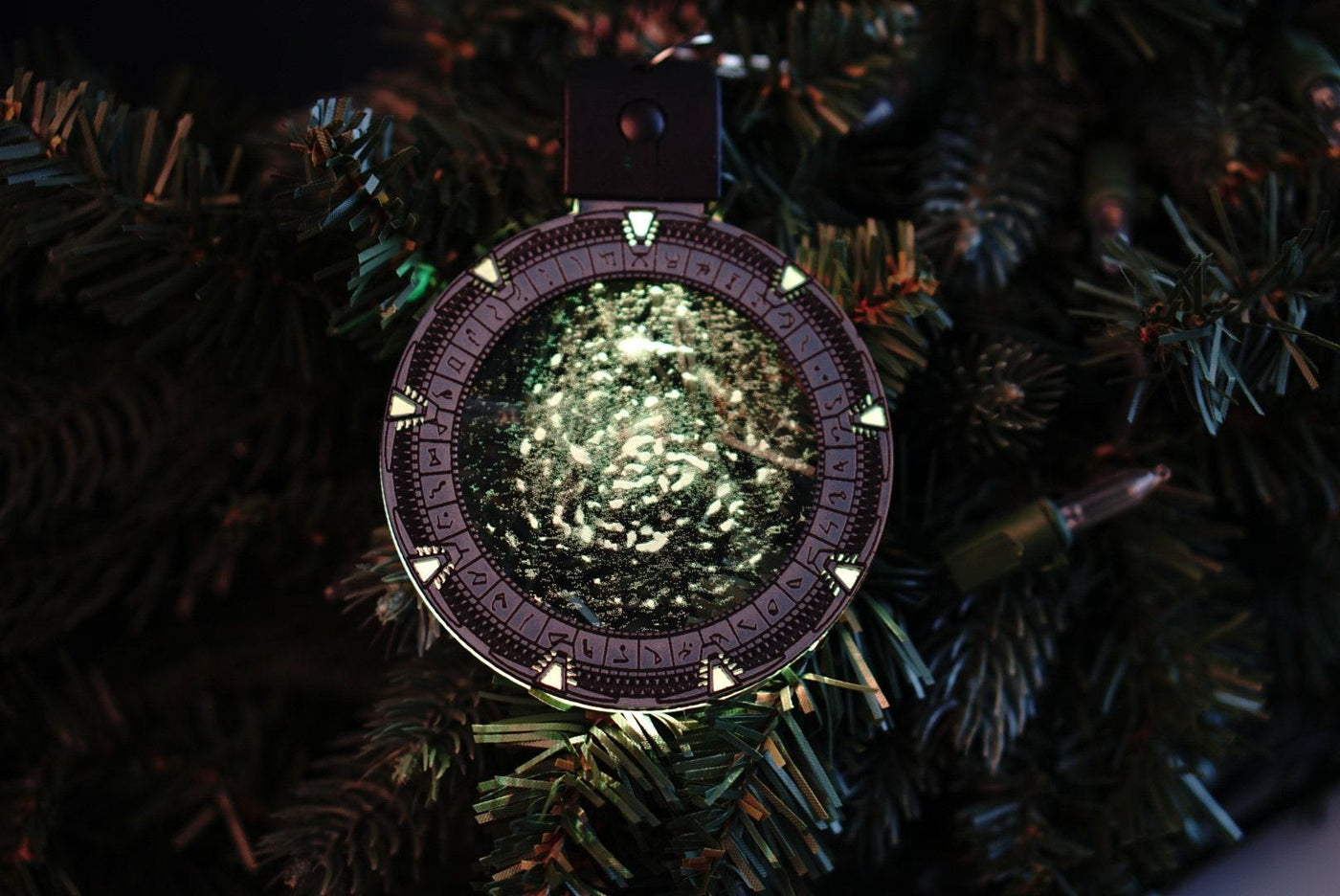 Stargate Portal LED Ornament - Made in USA | Color Changing - Stocking Stuffer - Stargate Ornament